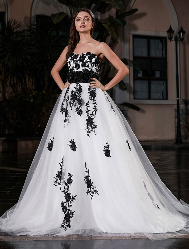 Black Lace Appliques : Gothic Wedding - Bridal Fabrics