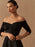 Black Evening Dress A-Line Bateau Neck Short Sleeves Zipper Pockets Matte Satin Floor-Length Formal Party Dresses