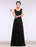 Black Evening Dress Lace Sweatheart Maxi Party Dress A Line Sleeveless Floor Length Mother's Dress