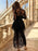 Black Evening Dress Sheath Jewel Neck Long Sleeve Lace Pleated Social Party Dresses Pageant Dress