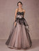 Black Wedding Dress Lace Tulle Chapel Train Bridal Gown Strapless Sweetheart A-Line Luxury Princess Pageant Dress