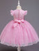 Blue Teenage Girls Dress Summer Children Party Elegant Princess Long Tulle Baby Girls Kids Lace Wedding Ceremony Dresses