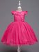 Blue Teenage Girls Dress Summer Children Party Elegant Princess Long Tulle Baby Girls Kids Lace Wedding Ceremony Dresses