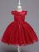 Blue Teenage Girls Dress Summer Children Party Elegant Princess Long Tulle Baby Girls Kids Lace Wedding Ceremony Dresses