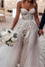 Boho Sweetheart Tulle Long Beach Charming Appliques Wedding Dress - Wedding Dresses
