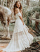 Boho Wedding Dress 2021 Lace Off The Shoulder A Line Floor Length Lace Bridal Gown