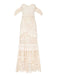 Boho Wedding Dress 2021 Off The Shoulder Floor Length Multilayer Lace Bridal Gowns