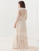 Boho Wedding Dress Suit 2021 V Neck Floor Length Lace Multilayer Bridal Gown Dress And Outfit