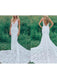 Boho Wedding Dresses Mermaid V Neck Sleeveless Lace Beach Bridal Dress With Train