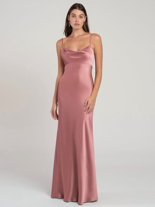 Brick Red Evening Dress Sleeveless Sheath Sweetheart Neck Satin Fabric Floor-Length Pleated Formal Party Dresses(APP ExclusivePrice  $114.99)