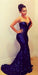 Bridelily 2019 Sparkly Sequined Prom Dress Sweetheart Sequined Mermaid Sexy Evening Gowns with Train - Prom Dresses