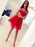 Bridelily A-Line Satin Spaghetti Straps With Ruched Sleeveless Short/Mini Dresses - Prom Dresses