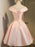 Bridelily A-Line Satin V-neck Sleeveless Short/Mini With Sash/Ribbon/Belt Dresses - Prom Dresses