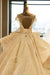 Bridelily Cap Sleeve Appliques Tulle A-line Wedding Dress - wedding dresses
