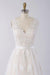 Bridelily Elegant V-neck A-line Appliques Tulle Wedding Dress - wedding dresses