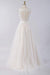Bridelily Elegant V-neck A-line Appliques Tulle Wedding Dress - wedding dresses