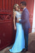 Bridelily New Arrival Two Pieces Mermaid Lace Applqiues Prom Dresses Sleeveless - Prom Dresses