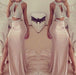 Bridelily Sexy Halter Two Pieces Long Evening Dresses Side Slit Mermaid Sweep Train Dresses with Beadings CJ0293 - Prom Dresses