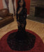 Bridelily Shiny Black Sequins Long-Sleeves Deep-V-Neck Sexy Prom Dresses - Prom Dresses