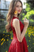 Burgundy High Low Lace Homecoming Dress Charming Hi-lo Graduation Dresses - Prom Dresses