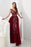 Burgundy V Neck Sleeveless Tulle Long Prom Dress with Beads Crystal - Prom Dresses