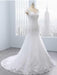 Cap Sleeves Lace Mermaid Tulle Wedding Dresses - wedding dresses