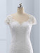 Cap Sleeves Lace Mermaid Tulle Wedding Dresses - wedding dresses