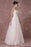 Champagne Lace Wedding Dress Backless Bridal Gown Floor-length A-line Beading Luxury Bridal Dress