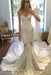 Chapel Train Sweetheart Mermaid Lace Appliques Chiffon Wedding Dress - Wedding Dresses