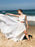 Charming 2 Pieces White Chiffon Long Prom Dresses with Slit, Two Pieces White Formal Evening Dresses