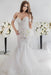 Charming Mermaid Style Off-the-Shoulder Sweep Train Lace Wedding Dress - Wedding Dresses
