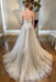 Cheap Sweetheart Neck A Line Silver Grey Long Appliqued Wedding Dress - Wedding Dresses