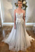 Cheap Sweetheart Neck A Line Silver Grey Long Appliqued Wedding Dress - Wedding Dresses