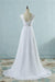 Chic A-line Lace Chiffon Floor Length Wedding Dress - Wedding Dresses
