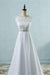 Chic A-line Lace Chiffon Floor Length Wedding Dress - Wedding Dresses