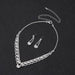 Chic Silver Crystal Necklace Earrings Bracelet Jewelry Sets | Bridelily - jewelry sets
