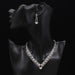 Chic Silver Crystal Necklace Earrings Bracelet Jewelry Sets | Bridelily - jewelry sets