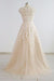 Chic V-neck Appliques A-line Tulle Wedding Dress - Wedding Dresses