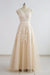 Chic V-neck Appliques A-line Tulle Wedding Dress - Wedding Dresses