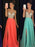 Chiffon V-Neck Sleeveless A-line Floor-Length With Beading Dresses - Prom Dresses