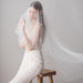 1.2M One Layer Ivory Pearl Beaded Soft Wedding Veils | Bridelily - wedding veils