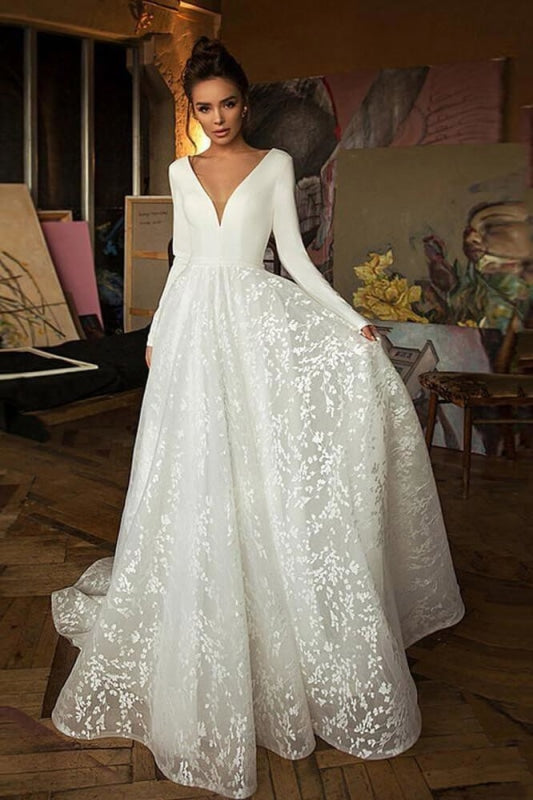 Long Sleeve Wedding Dresses & Bridal Gowns