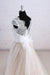 Cute Bow Lace V-neck Tulle A-line Wedding Dress - Wedding Dresses