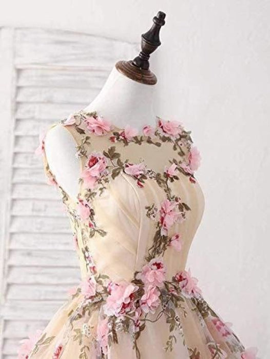 A-line V Neck Knee Length Pink Homecoming Dress Short Prom Dresses –  Pgmdress