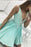 Cute Tiffany Blue V Neck Appliqued Short Homecoming Mini Graduation Dress - Prom Dresses