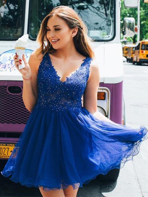 Royal blue short prom dresses 2019 on sale