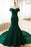 Dark Green Off the Shoulder Mermaid Prom Dress Sexy Long Evening Dresses - Prom Dresses