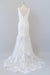 Deep V-neck Appliques Tulle Mermaid Wedding Dress - Wedding Dresses