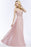 Dusty Rose Evening Dress Lace Chiffon Long Bridesmaid Dresses - Prom Dress