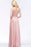 Dusty Rose Evening Dress Lace Chiffon Long Bridesmaid Dresses - Prom Dress